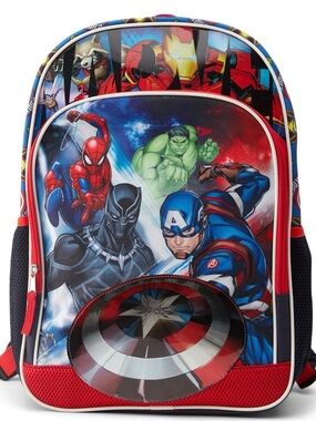Marvel Universe Avengers Boy's 17" Backpack, Blue